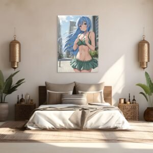 Anime Erotic Art, Waifu Erotic Wall Art, Fantasy Print Canvas, HQ