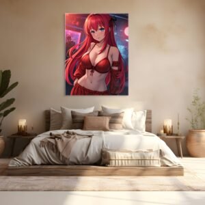 Anime Erotic Art, Waifu Erotic Print Canvas, Fantasy Wall Art, HQ